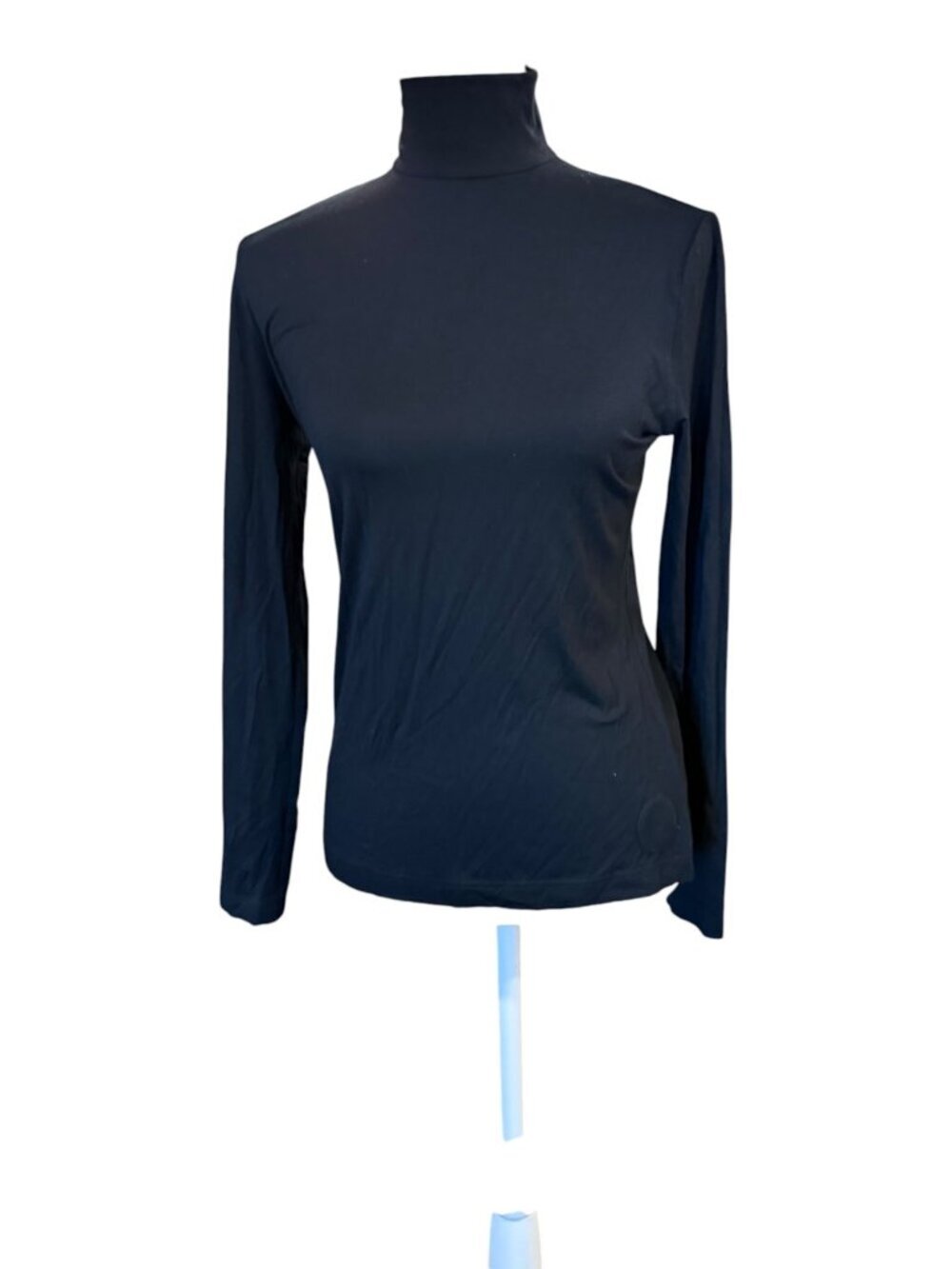 Akris Turtleneck Long-Sleeve Modal-Stretch Top, Size 8 NWOT